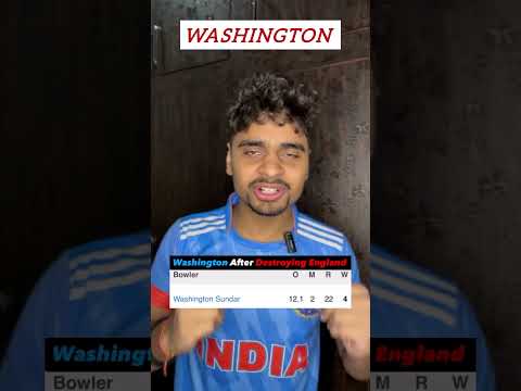 Sundar After 4 Wicket #indvseng #gill #washingtonsundar