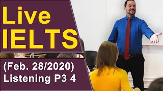 IELTS Live - Listening Part 3 and 4 - Strategy and Practice
