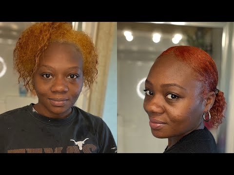 Red hair Dye still cute after bleached “hot roots”