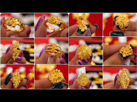 New Gold Ring Designs For Women's With weight & Price || Daily Use Ring Design In Gold