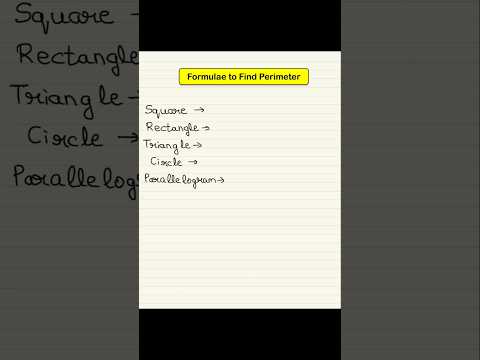 Perimeter Formulae #maths #mathsformula #shorts #short #shortsfeed #yt #ytshorts