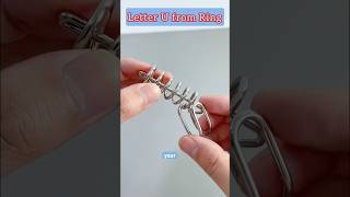 How to remove Letter U from spiral ring #puzzle #game #iq #brainlearning #logicpuzzle #braingames