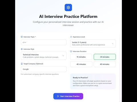 Interview Preparation Application Demonstration