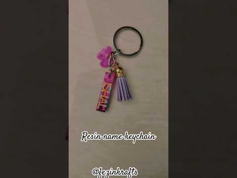 Resin name keychain available. dm to order( instagram link in bio) #resinart #resincrafts #diyresin