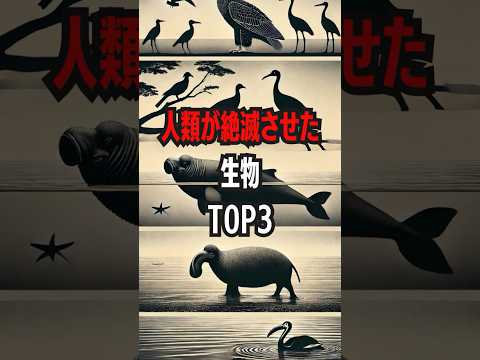 人類が絶滅させた生物Top3 #絶滅動物 #人類が絶滅させた #旅鳩 #ステラーカイギュウ #ドードー #失われた生物 #自然保護 #絶滅の危機