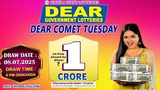 DEAR LOTTERY LIVE DEAR 6 PM 08.07.2025 SIKKIM LOTTERY LIVE DEAR LOTTERY LIVE LOTTERY SAMBAD LIVE
