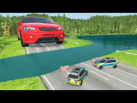 Super Giant Car vs Police Chase 😱 - Deep Water - BeamNG.Drive