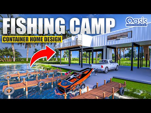 Ten 40ft Shipping Containers Transformed into the Ultimate Fishing Camp Experience