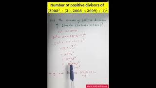 Number of positive divisors | Math Olympiad Question