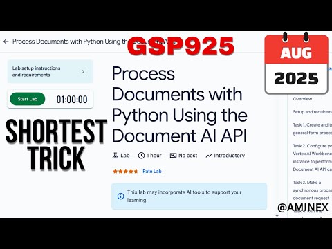 [NEW 2025] Process Documents with Python Using the Document AI API || #GSP925 || #qwiklabs #arcade