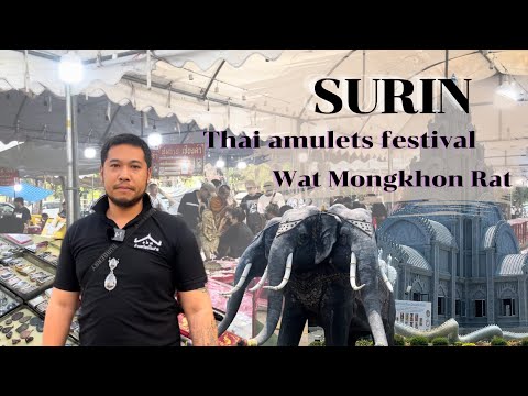 Thai amulets festival in Surin, Thailand