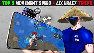 Top 5 Movement Speed + Accuracy Tricks⚙️ 2gb, 4gb, 6gb, 8gb Ram Headshot Sensitivity Setting ~