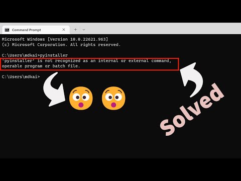 Pyinstaller is not recognized as an internal or external command