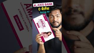 Axis Bank Zero Balance Saving Account #axisbank #zerobalance #savingsaccount