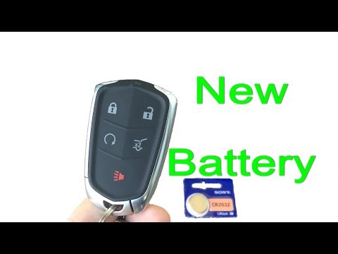 Cadillac key fob dead battery replacement on keyless remote 2014-2018