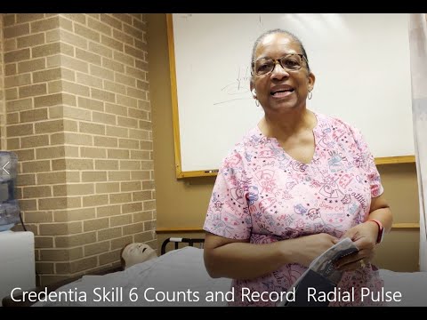Credentia Skill 6 Counts and Record  Radial Pulse