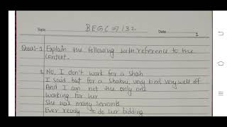 BEGC 132 Ignou Solved Assignment