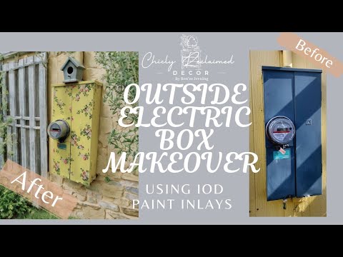 DIY Electric Box Makeover Using IOD Paint Inlays - FULL tutorial Available NOW!