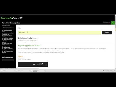 Using the bulk upload tool for your PinnacleCart