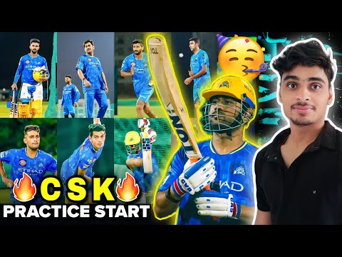 IPL 2025 - Dhoni Fire on Camp 🔥 | CSK Main Camp Start, Tripathi Joined in Camp, Khallel Top Practice