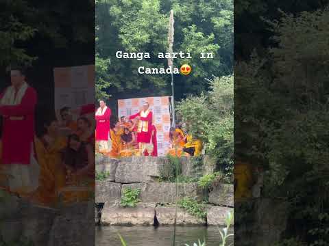 Har Har Gange🙏😇 #gangaaarti #mississauga #couplegoal  #explore #gangaaartimississauga #ytshorts