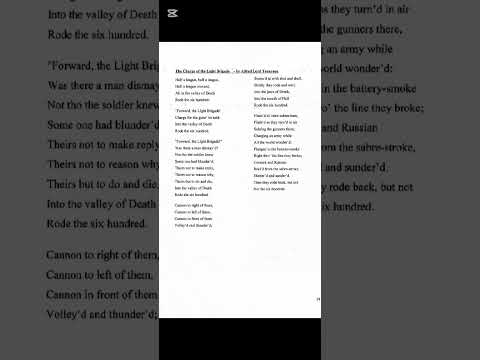 The charge of the light brigade by Alferd Lord Tennyson #poetry #recitation #englishday #competition
