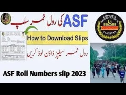 ASF ROLL NO SLIP 2025 UPDATE | HOW TO DOWNLOAD ROLL NO SLIP 2025 ASF Physical Medical Test slip