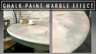 Faux Marble With Chalk Paint | Chalk Paint Blending with Meshing technique