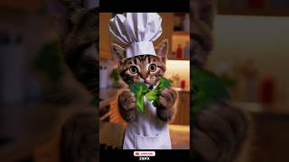 Tiny Cat Chef’s Epic Kitchen Adventure! Cute Cooking Surprise #shorts #shortsviral #shortsforkids