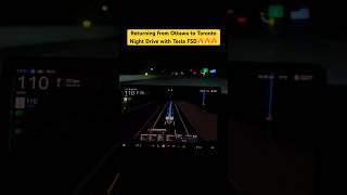Night Drive with Tesla FSD #canada#teslamodely#longrange#automobile#newupgrade