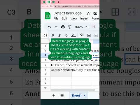 Detect language in google sheet in bulk #shortvideo #shortsfeed #googlesheets #googlesheetstutorial