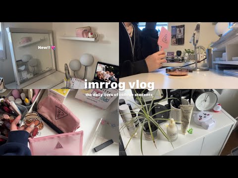 VLOG:冬休み中の日常&学校が始まった日常、久しぶりの模様替え🛋️友達とドライブ、Newnail🌿新しいスキンケア