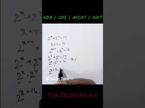 Exponential Equation | Can you Solve it | NDA | CDS | AFCAT | PREPARATION #maths #mathproblem #exam