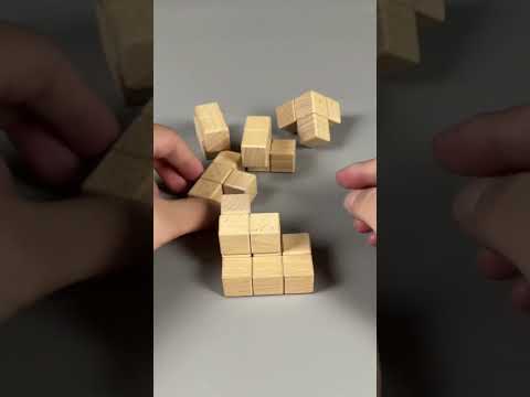Soma Cube puzzle #toys #woodworking #shorts