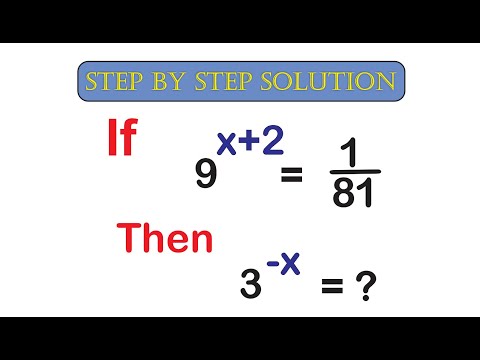 A Question From Olympiad Math l Exponential Equation Trick l Solving for 3 ^ (-x) #olympiad #maths