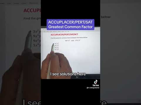ACCUPLACER/SAT/Pert/ACT: Factoring with greatest common factor.  #mathematics #SAT #ACT
