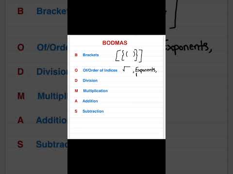 BODMAS Rule #bodmas #maths #mathematics #shortvideo #shorts #yt #ytshorts #mathshorts #mathskills