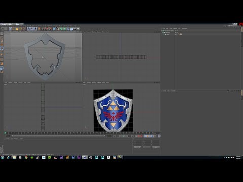 Cinema 4D Tutorial : Hylian Shield Model Walkthrough Part 1