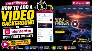 How to add a video background in elementor wordpress website