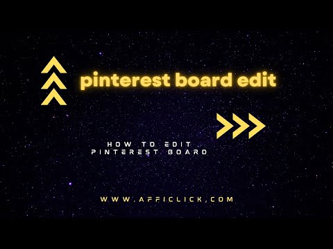 How to edit pinterest board