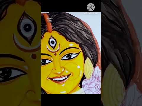 Water colour/Drawing/Durga #new #trending #drawing #status #art #whatsappstatus #apsarali