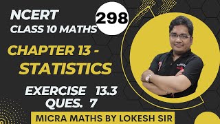 Question 7 Exercise 13.3  statistics class 10 chapter 13 maths #ncertsolutionsforclass10maths