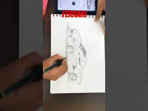 How to draw Ferrari| Pencil sketch#drawing #art #ferrari #viral#trending #youtubeshorts #youtube