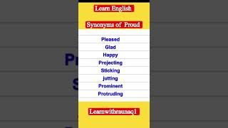 synonyms of Proud #shortvideo #learnenglish #learngrammar #ytshorts #speakenglish #viral #important