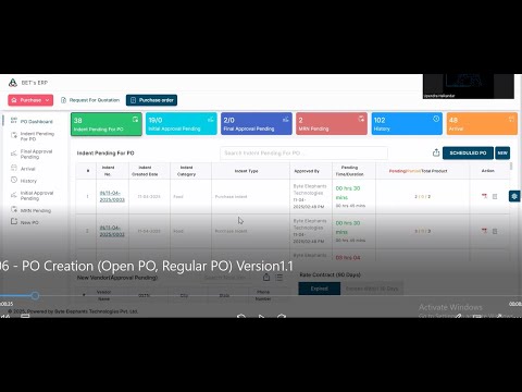 BETs ERP | 06 - Purchase Order Creation| Inventory/Procurement Module