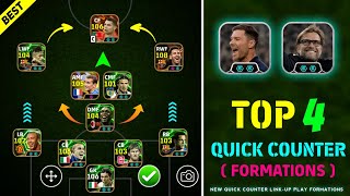 Top 4 Best Quick Counter Formations In eFootball 2026 🤩💥 Jurgen Klopp Best Link-Up Play Formation 🥶