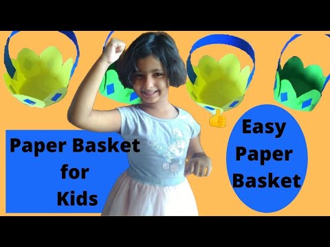 paper basket craft for kids/paper basket simple/paper basket activity/paper basket craft step bystep