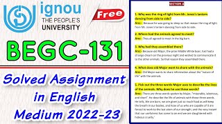 BEGC-131 Solved Assignment 2022-23 In English #ignou #assignment2022_23 #ignou_assignment_wala