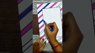 Quick & Easy💖💙 Border Design for school Assignment/Project Front Page Part-64#art#viral#diy#shorts