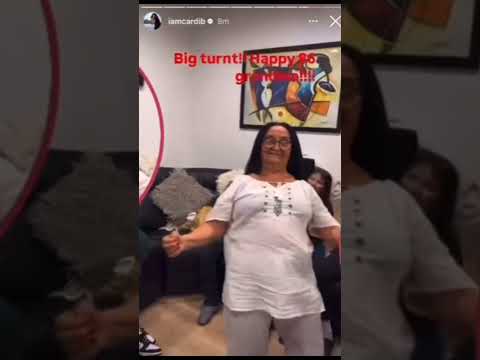 Cardi b celebrates her grandma's 86th birthday #cardib